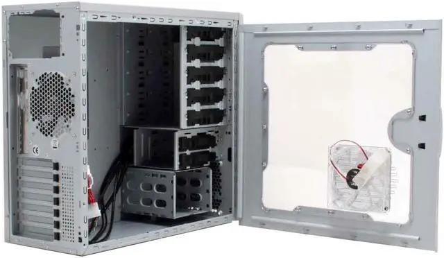 Alt view image 10 of 16 - NZXT Apollo SILVER NP Silver SECC Steel Chassis ATX Mid Tower Computer Case