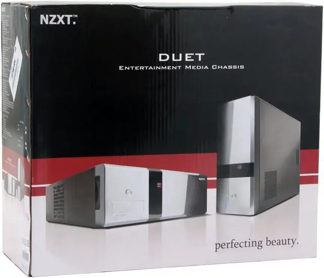 Alt view image 18 of 18 - NZXT DUET BLK Black SECC Steel/ Aluminum HTPC Mid Tower/ Desktop Computer Case