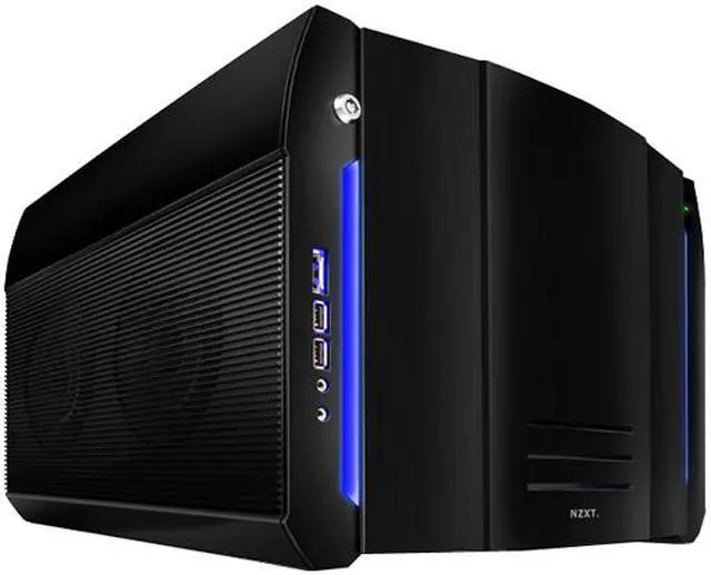 Main image of NZXT ROGUE Crafted Series BLACK ROGUE w. BLUE LED Black Aluminum Micro ATX Desktop Computer Case