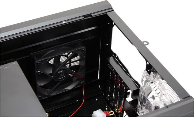 Alt view image 15 of 19 - NZXT ROGUE Crafted Series BLACK ROGUE w. RED LED Black Aluminum Micro ATX Desktop Computer Case