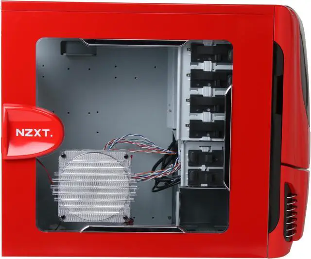 Alt view image 6 of 13 - NZXT Apollo Red SECC Steel Chassis ATX Mid Tower Computer Case