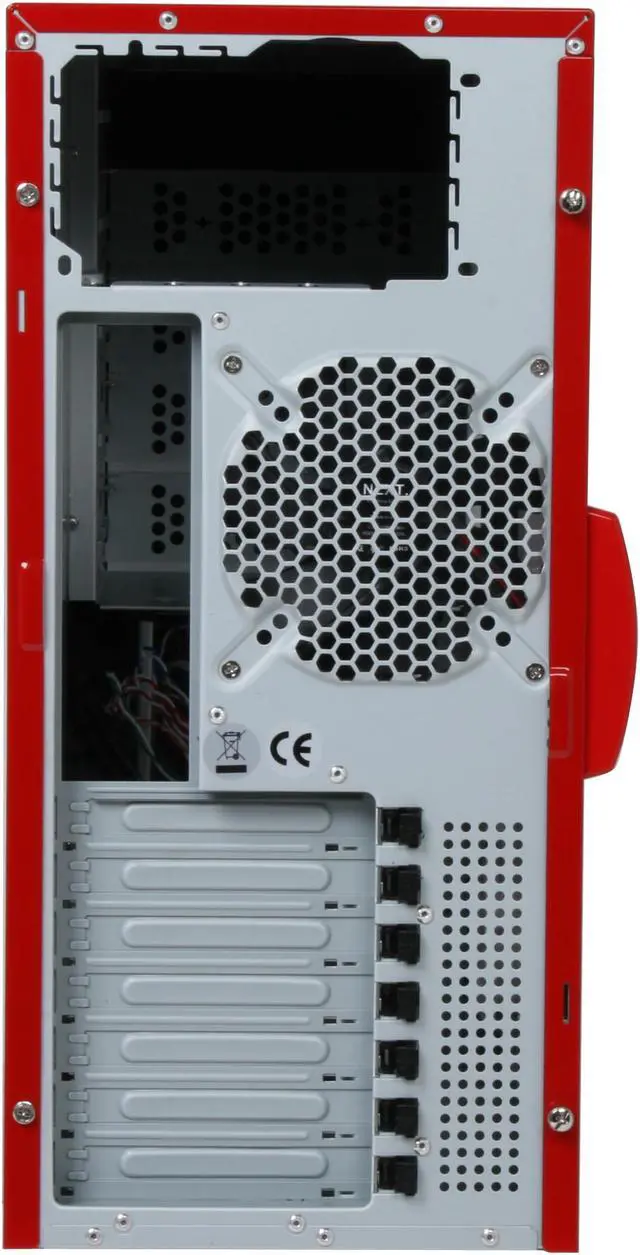 Alt view image 12 of 13 - NZXT Apollo Red SECC Steel Chassis ATX Mid Tower Computer Case