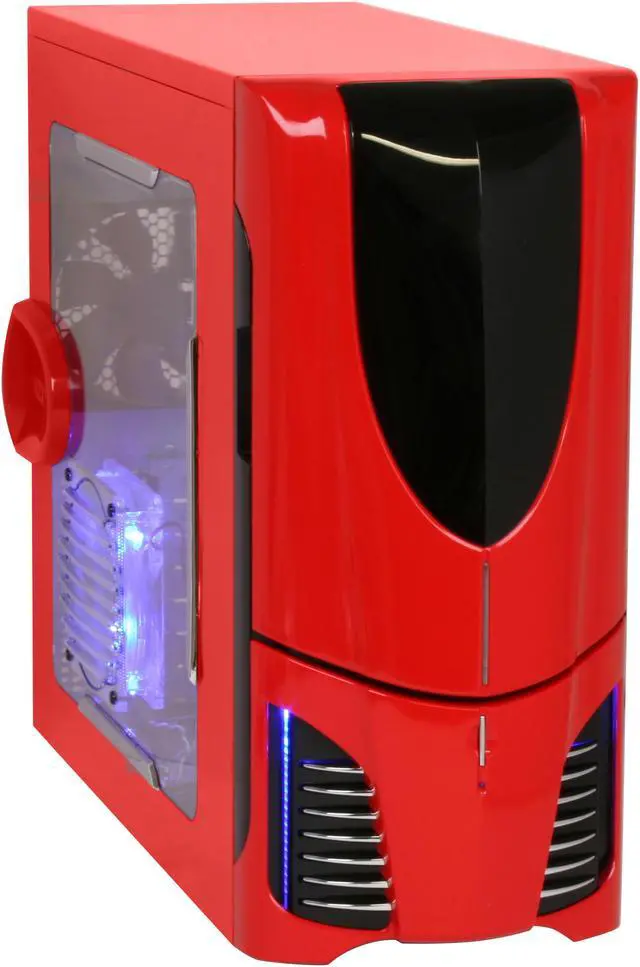 Alt view image 2 of 13 - NZXT Apollo Red SECC Steel Chassis ATX Mid Tower Computer Case