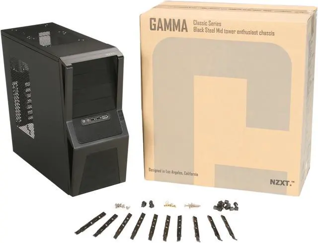 Alt view image 9 of 9 - NZXT GAMMA Classic Series GAMA-001BK Black Steel ATX Mid Tower Computer Case