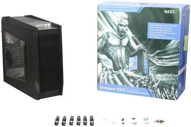 Alt view image 10 of 10 - NZXT TEMPEST EVO Crafted Series TEVO-001BK Black Steel / Plastic ATX Mid Tower Computer Case