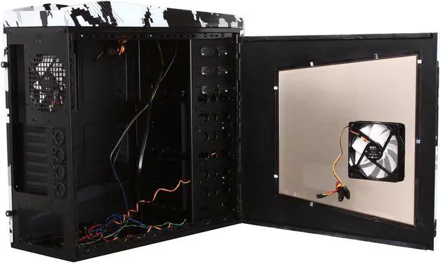 Alt view image 5 of 10 - NZXT Digital Artic-Camo (Water Transfer Printing) TEMPEST EVO Mid Tower w. 2 x 120mm Front LED Fans, 2 x 140mm Top Fans, 1 x 120mm Side LED Fan & 1 x 120mm Rear Fan