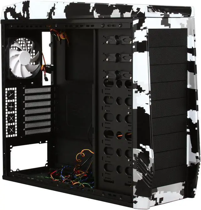 Alt view image 7 of 10 - NZXT Digital Artic-Camo (Water Transfer Printing) TEMPEST EVO Mid Tower w. 2 x 120mm Front LED Fans, 2 x 140mm Top Fans, 1 x 120mm Side LED Fan & 1 x 120mm Rear Fan