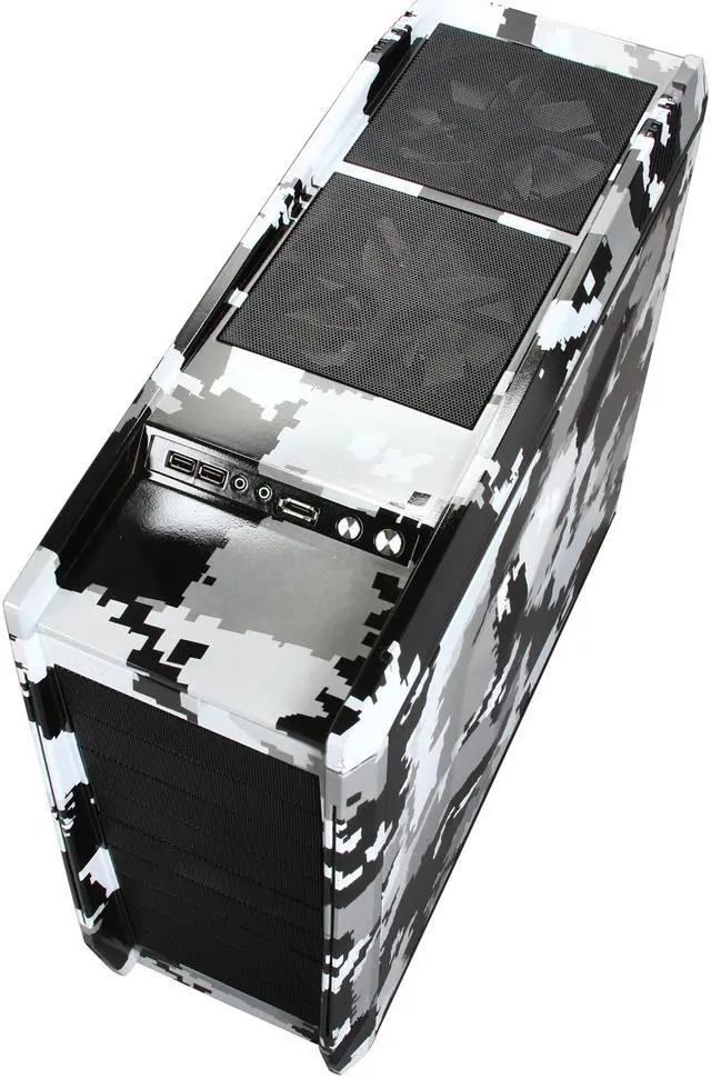 Alt view image 8 of 10 - NZXT Digital Artic-Camo (Water Transfer Printing) TEMPEST EVO Mid Tower w. 2 x 120mm Front LED Fans, 2 x 140mm Top Fans, 1 x 120mm Side LED Fan & 1 x 120mm Rear Fan