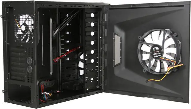 Alt view image 5 of 10 - NZXT Hades Crafted Series HADE-001BK Black Steel / Plastic ATX Mid Tower Computer Case