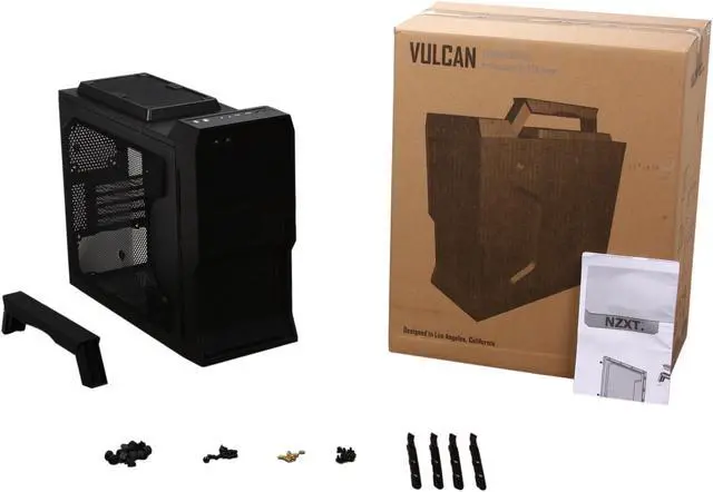 Alt view image 13 of 13 - NZXT Crafted Series Vulcan Black Steel / Plastic Gaming mATX Computer Case