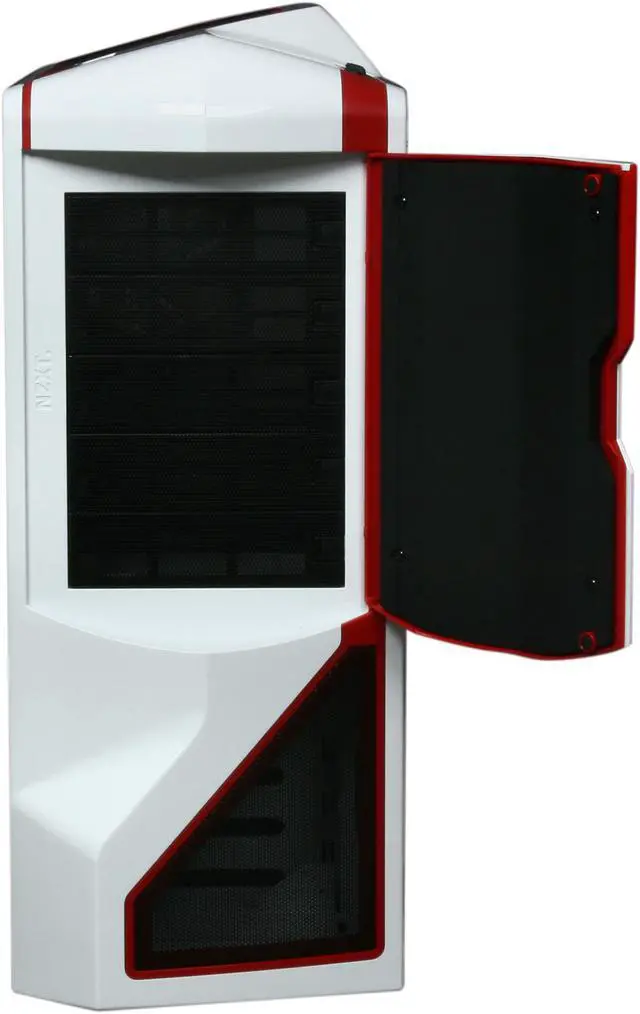 Alt view image 2 of 10 - NZXT Phantom PHAN-003RD Red White Finish w/Red Trim Steel / Plastic Enthusiast ATX Full Tower Computer Case