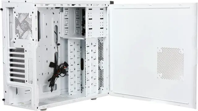 Alt view image 5 of 9 - NZXT Source 210 S210-002 White w/Black Front Trim “Aluminum Brush / Plastic” ATX Mid Tower Computer Case