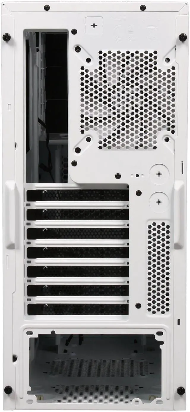Alt view image 8 of 9 - NZXT Source 210 S210-002 White w/Black Front Trim “Aluminum Brush / Plastic” ATX Mid Tower Computer Case