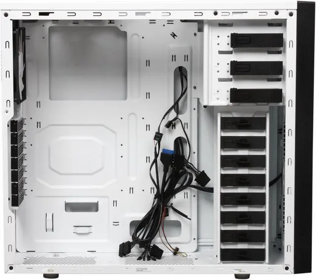 Alt view image 6 of 9 - NZXT Source 210 Elite White Steel with painted interior ATX Mid Tower Computer Case w/ Black Front Trim