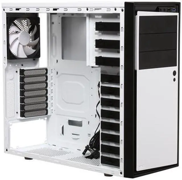 Alt view image 7 of 9 - NZXT Source 210 Elite White Steel with painted interior ATX Mid Tower Computer Case w/ Black Front Trim