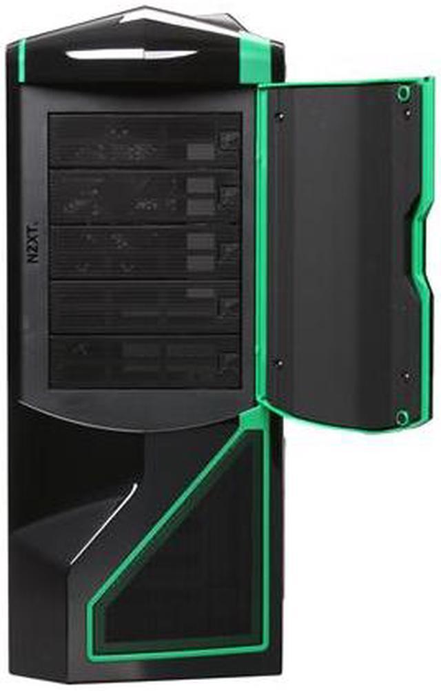 Alt view image 2 of 10 - NZXT Phantom PHAN-002GR Black with Green Stripes Steel / Plastic ATX Full Tower Computer Case