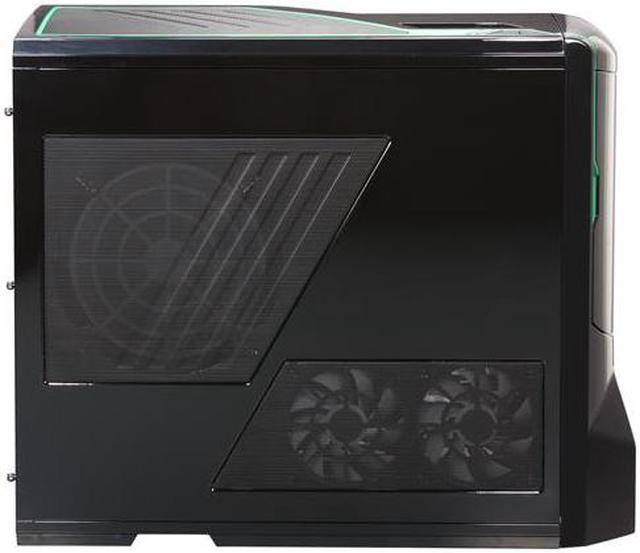 Alt view image 4 of 10 - NZXT Phantom PHAN-002GR Black with Green Stripes Steel / Plastic ATX Full Tower Computer Case