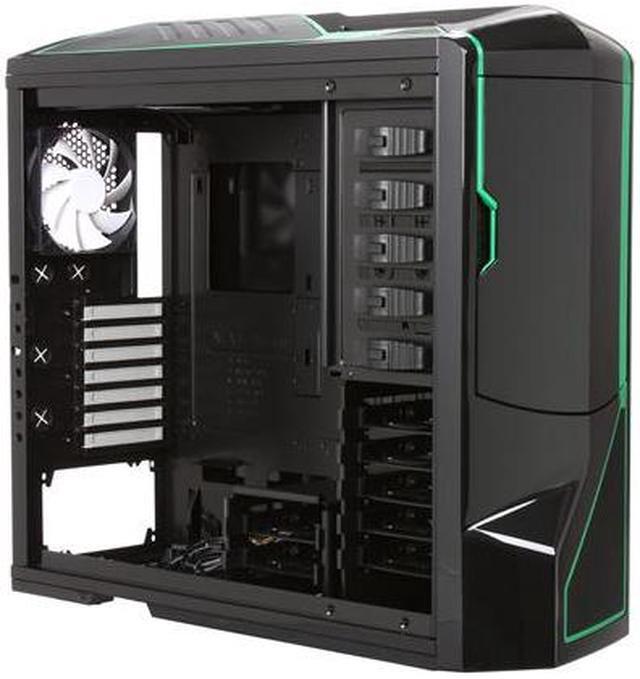 Alt view image 7 of 10 - NZXT Phantom PHAN-002GR Black with Green Stripes Steel / Plastic ATX Full Tower Computer Case