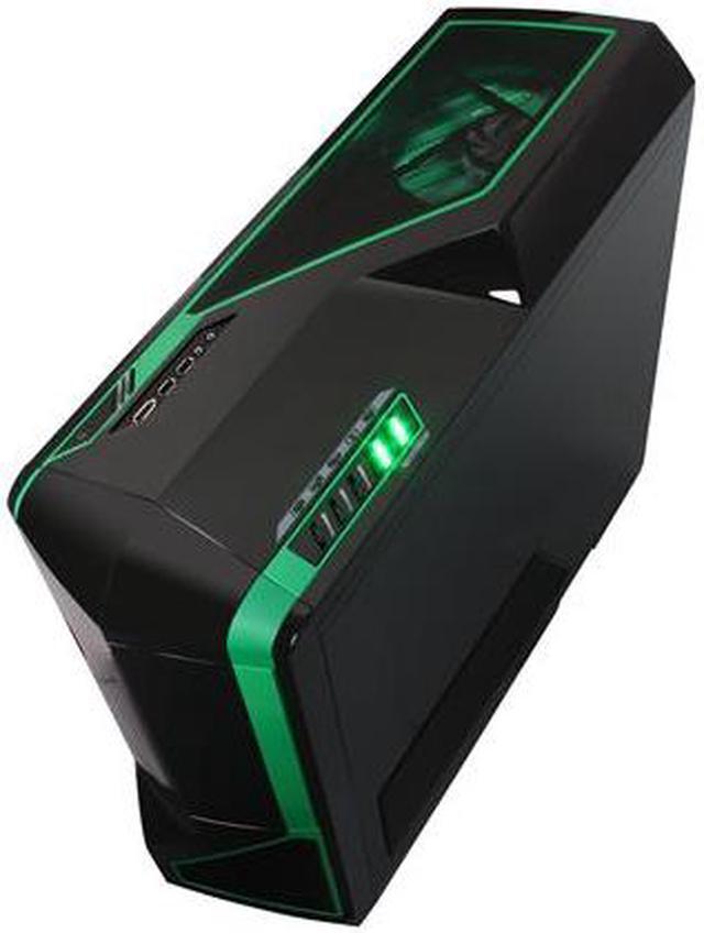 Alt view image 8 of 10 - NZXT Phantom PHAN-002GR Black with Green Stripes Steel / Plastic ATX Full Tower Computer Case