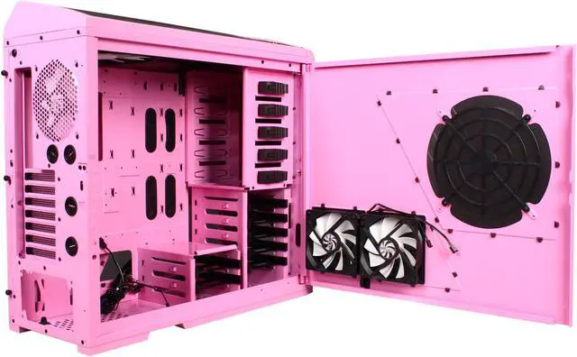 Alt view image 6 of 10 - NZXT Phantom PHAN-003PK Pink Finish w/Black Trim Steel / Plastic Enthusiast ATX Full Tower Computer Case