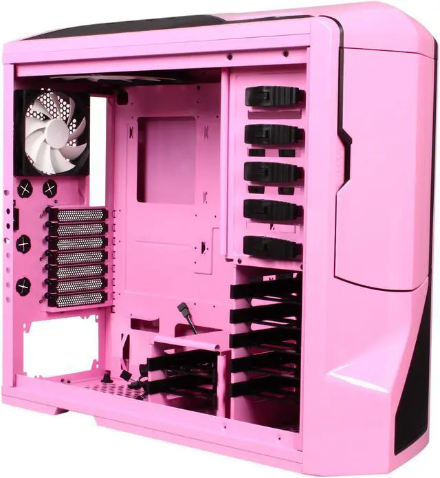 Alt view image 8 of 10 - NZXT Phantom PHAN-003PK Pink Finish w/Black Trim Steel / Plastic Enthusiast ATX Full Tower Computer Case