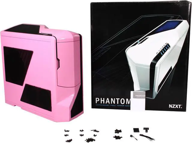 Alt view image 10 of 10 - NZXT Phantom PHAN-003PK Pink Finish w/Black Trim Steel / Plastic Enthusiast ATX Full Tower Computer Case