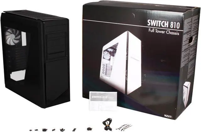 Alt view image 10 of 10 - NZXT SWITCH 810 Black CA-SW810-B1 Steel / Plastic ATX HYBRID Full Tower Gaming Computer Case