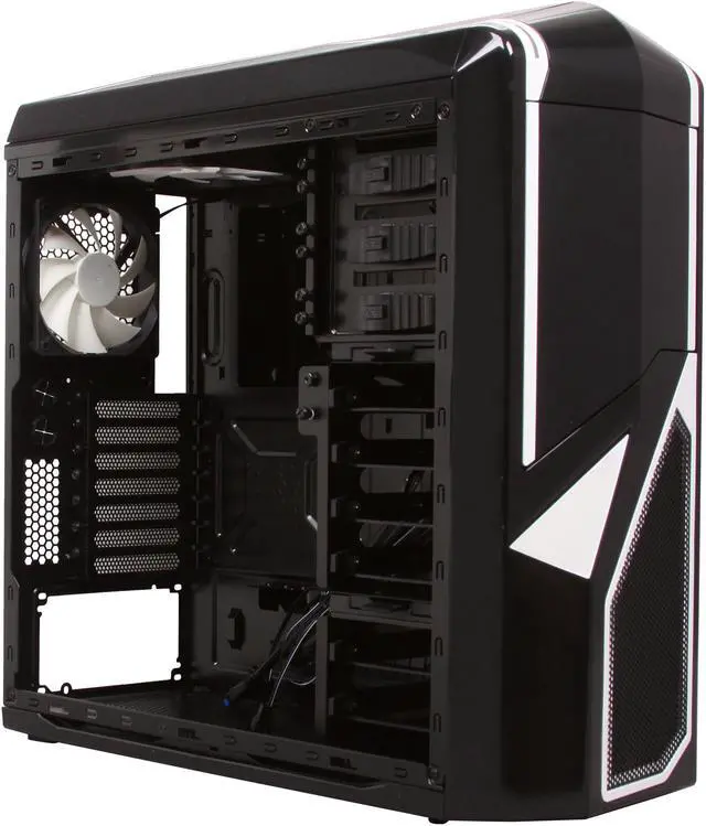 Alt view image 7 of 10 - NZXT Phantom 410 CA-PH410-B2 Black Steel / Plastic ATX Mid Tower White Trim Computer Case