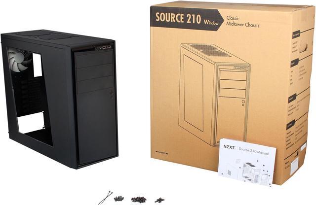 Alt view image 9 of 9 - NZXT Source 210 S210-001 Black SECC Steel, ABS Plastic ATX Mid Tower Computer Case