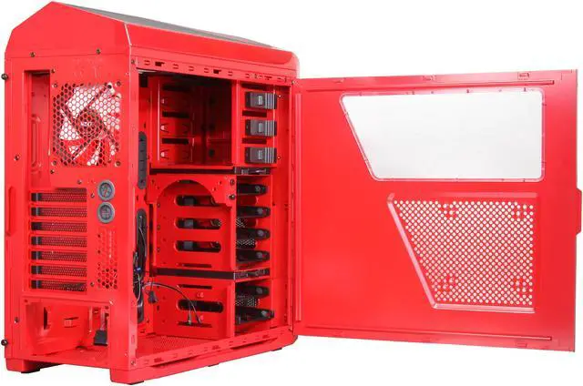 Alt view image 4 of 9 - NZXT Phantom 410 Series RB-CA-PH410-R1 Red Steel / Plastic ATX Mid Tower Computer Case