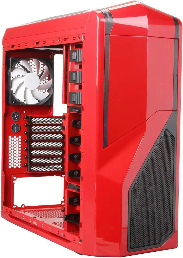 Alt view image 6 of 9 - NZXT Phantom 410 Series RB-CA-PH410-R1 Red Steel / Plastic ATX Mid Tower Computer Case