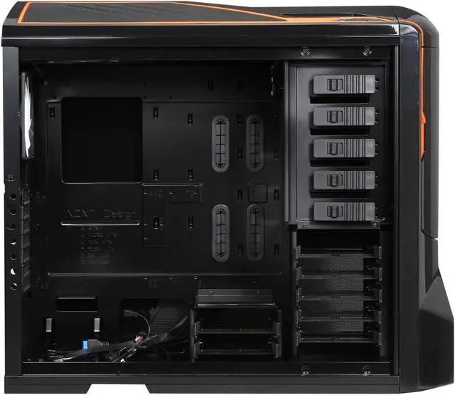 Alt view image 7 of 10 - NZXT Phantom CS-NT-PHAN-BNO-3.0 Black / Orange Trim Steel / Plastic ATX Full Tower Computer Case