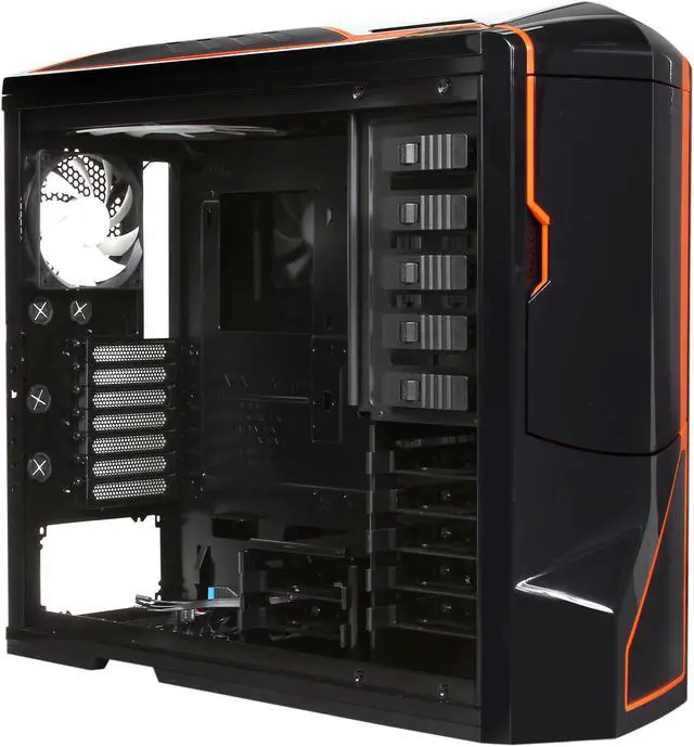 Alt view image 8 of 10 - NZXT Phantom CS-NT-PHAN-BNO-3.0 Black / Orange Trim Steel / Plastic ATX Full Tower Computer Case