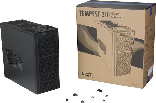 Alt view image 8 of 8 - NZXT Tempest 210 CS-NT-TEM-210-B Black Steel / Plastic ATX Mid Tower Computer Case