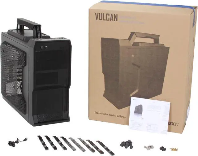 Alt view image 10 of 10 - NZXT Crafted Series CS-NT-VULCAN Black Steel / Plastic Gaming mATX Computer Case