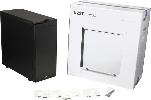 Alt view image 8 of 8 - NZXT H630 RB-CA-H630F-M1 Matte Black Steel / Plastic Ultra Tower Silent Computer Case