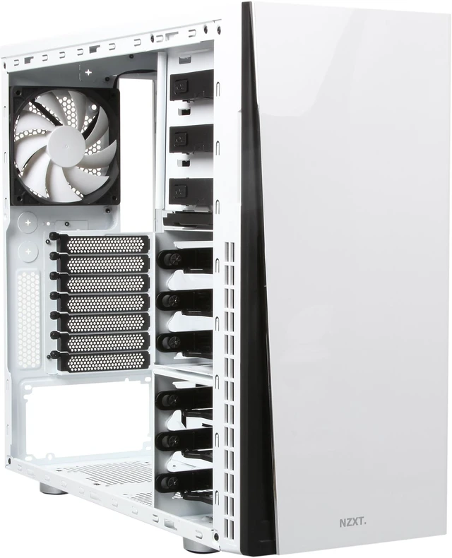 Alt view image 7 of 9 - NZXT RB-CA-H230I-W1 White Steel / Plastic ATX Mid Tower Computer Case