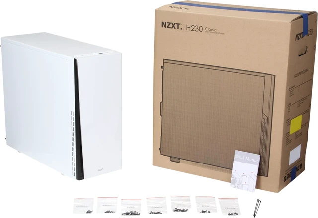 Alt view image 9 of 9 - NZXT RB-CA-H230I-W1 White Steel / Plastic ATX Mid Tower Computer Case