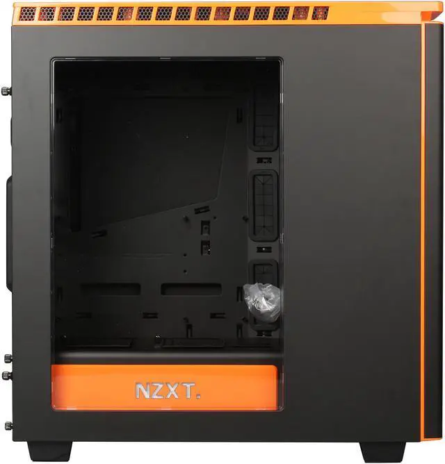 Alt view image 4 of 9 - NEW NZXT H440 STEEL Mid Tower Case. Next Generation 5.25-less Design. Include 4 x 2nd Gen FNv2 Fans, High-End WC support, USB3.0, Matte BLK/Orange