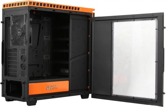 Alt view image 5 of 9 - NEW NZXT H440 STEEL Mid Tower Case. Next Generation 5.25-less Design. Include 4 x 2nd Gen FNv2 Fans, High-End WC support, USB3.0, Matte BLK/Orange