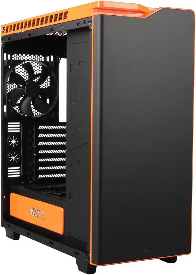 Alt view image 6 of 9 - NEW NZXT H440 STEEL Mid Tower Case. Next Generation 5.25-less Design. Include 4 x 2nd Gen FNv2 Fans, High-End WC support, USB3.0, Matte BLK/Orange