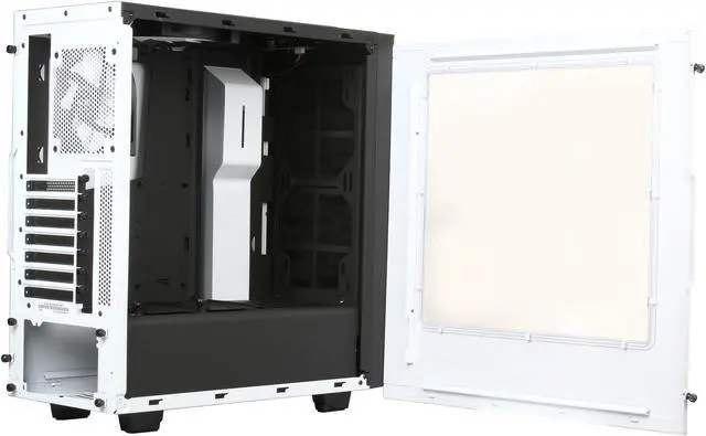 Alt view image 5 of 10 - NZXT S340 Glossy White Steel ATX Mid Tower Case