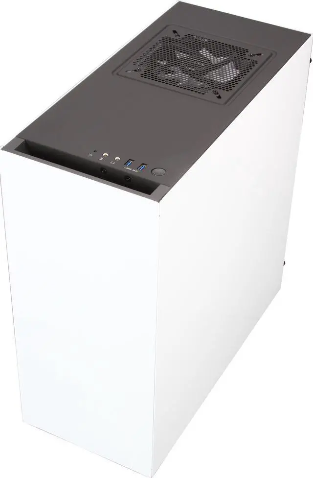 Alt view image 8 of 10 - NZXT S340 Glossy White Steel ATX Mid Tower Case