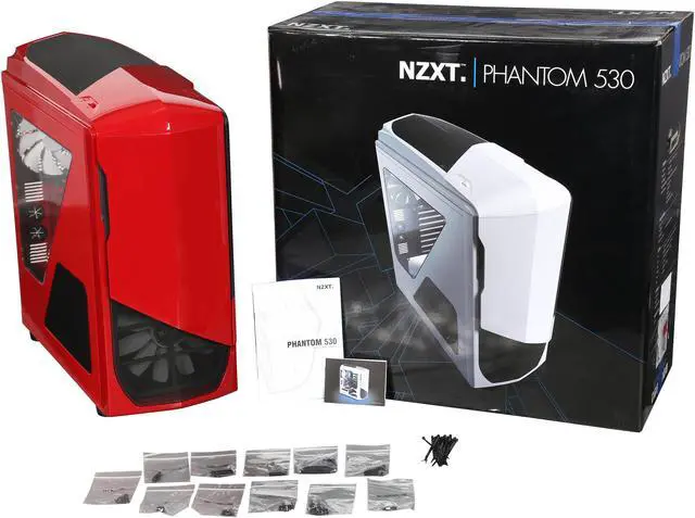 Alt view image 10 of 10 - NZXT Phantom 530 RB-CA-PH530-R1 Red Steel / Plastic ATX Full Tower Computer Case