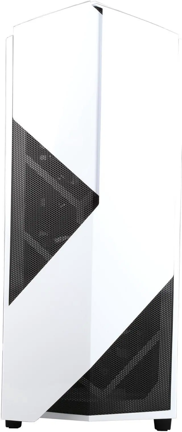 Alt view image 2 of 12 - NEW NZXT Noctis 450 Mid Tower Case. Next Generation 5.25-less Design. PWM Fan Hub, Include 4 x 2nd Gen FNv2 Fans, High-End WC support, USB3.0,Glossy White/Blue LED