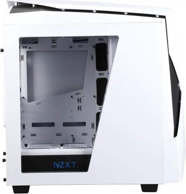 Alt view image 4 of 12 - NEW NZXT Noctis 450 Mid Tower Case. Next Generation 5.25-less Design. PWM Fan Hub, Include 4 x 2nd Gen FNv2 Fans, High-End WC support, USB3.0,Glossy White/Blue LED