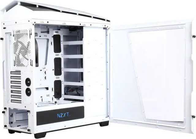 Alt view image 5 of 12 - NEW NZXT Noctis 450 Mid Tower Case. Next Generation 5.25-less Design. PWM Fan Hub, Include 4 x 2nd Gen FNv2 Fans, High-End WC support, USB3.0,Glossy White/Blue LED
