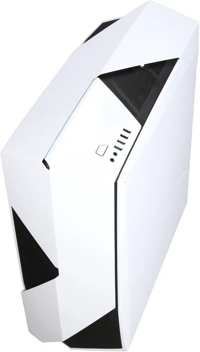 Alt view image 9 of 12 - NEW NZXT Noctis 450 Mid Tower Case. Next Generation 5.25-less Design. PWM Fan Hub, Include 4 x 2nd Gen FNv2 Fans, High-End WC support, USB3.0,Glossy White/Blue LED