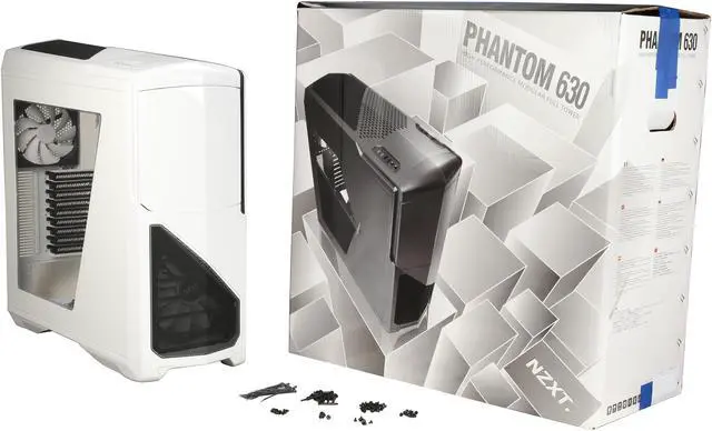 Alt view image 10 of 10 - NZXT Phantom 630 CA-P630W-W1 White Steel / Plastic ATX Full Tower Computer Case