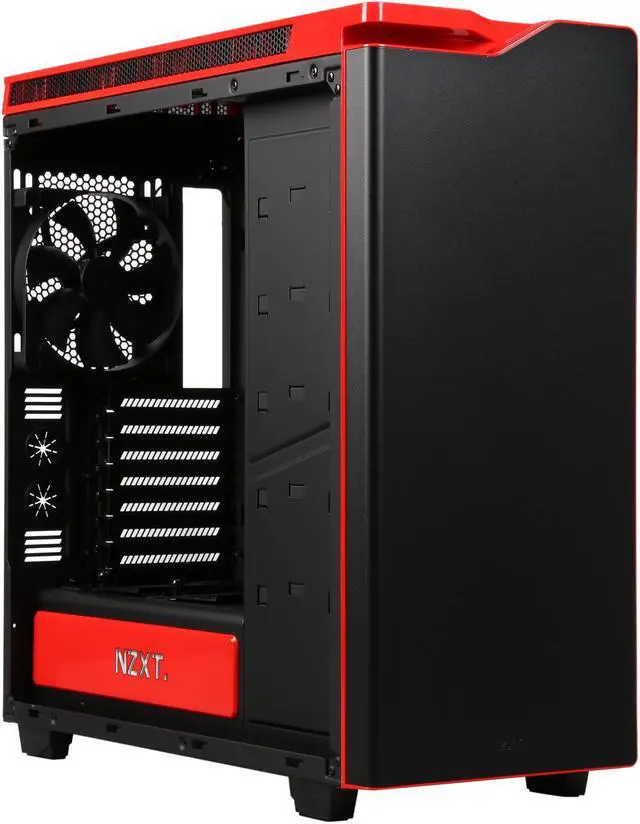 Alt view image 7 of 10 - NEW NZXT H440 STEEL Mid Tower Case. Next Generation 5.25-less Design. Include 4 x 2nd Gen FNv2 Fans, High-End WC Support, USB3.0, PWM Fan Hub, Matte BLK / Red